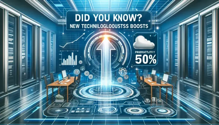 Você sabia disso? Nova tecnologia aumenta produtividade em 50%.